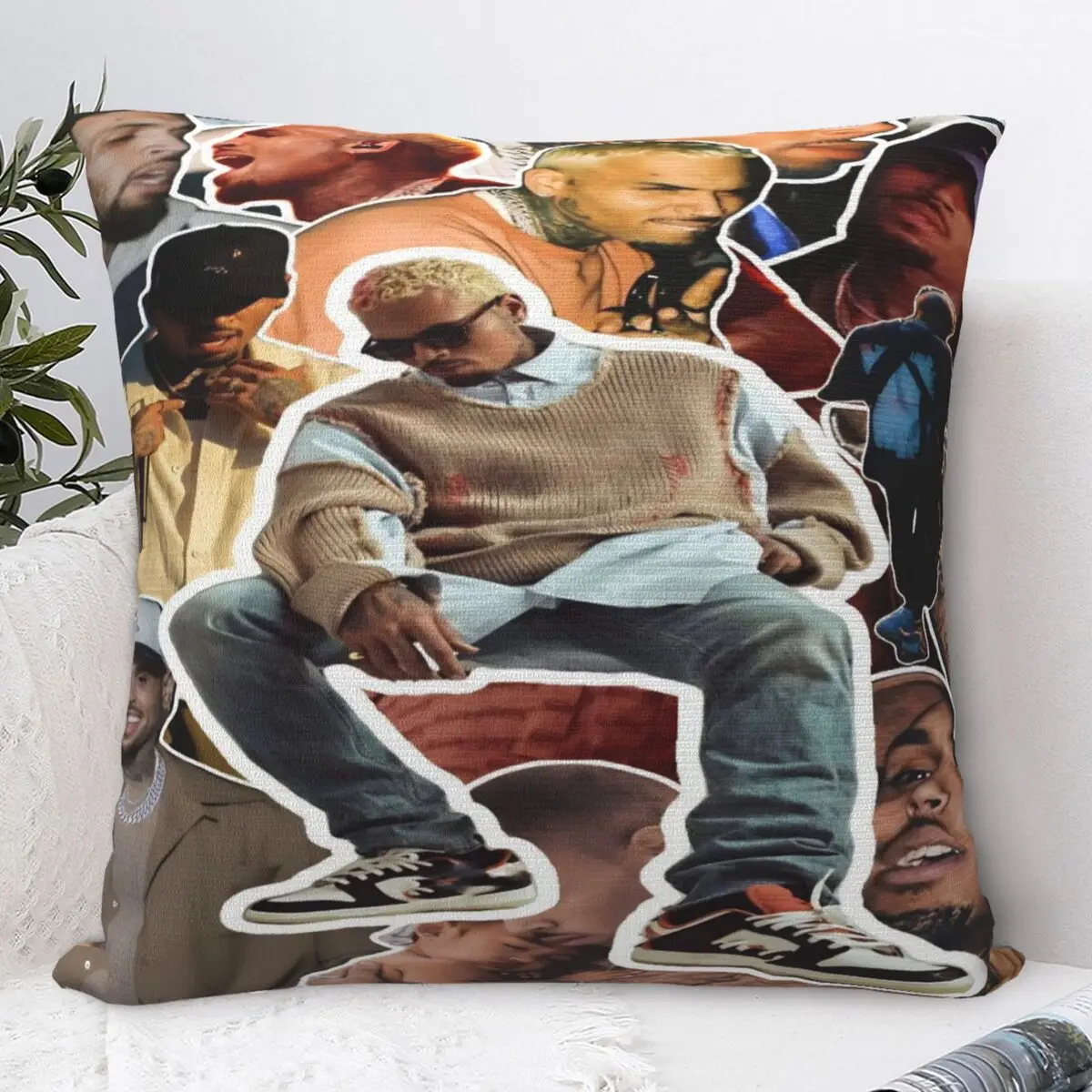 Chris Brown Breezy Bowl XX Tour  Pillow Cover Polyester Pillow Case Cushion Cover Pillowcases For Chair Home Decoration