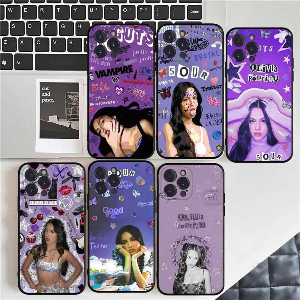 Singer O-Olivia GUTS R-RodrigoS For Iphone 17 16 15 11 13 14 Pro Max Plus 12 Mini Black Shell Cover Phone Case