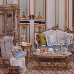 1/6 1/12 Dollhouse Model Accessories Baroque Furniture Finished Product Sofa Harp Table Bjd Ob11 Gsc Blyth Soldier Lol Miniature