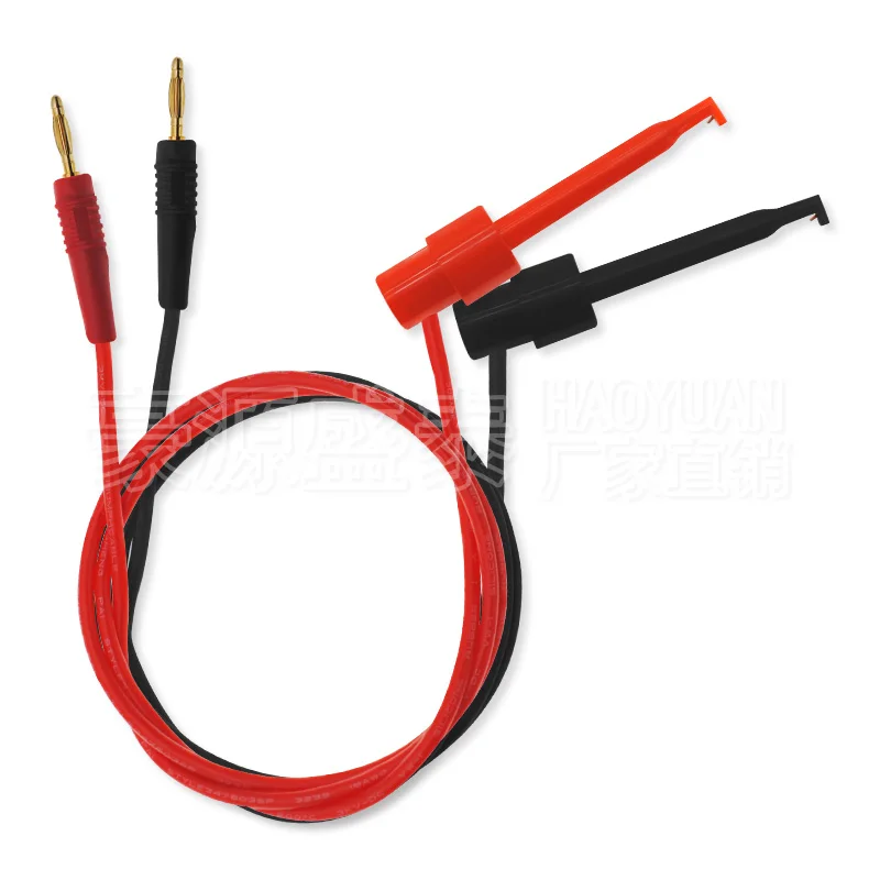 2mm banana plug to test hook wire, large test hook wire K2 teaching experiment power test plug wire