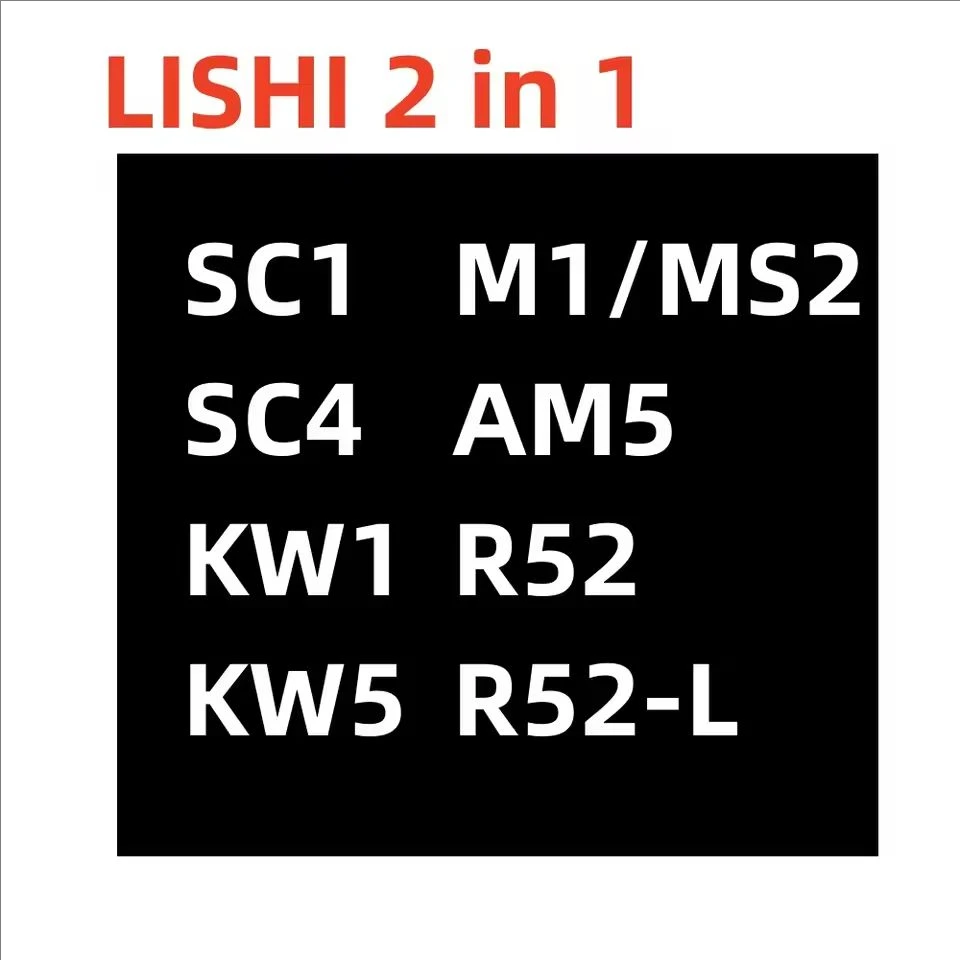 SS002 SS001 SS003 SS003R BE2-6 BE2-7 SC20 AM5 SC1 KW1 KW1-L KW5 KW5-L SC4 SC4-L R52 M1/MS2 SC1-L Lishi 2 in 1 locksmith tools