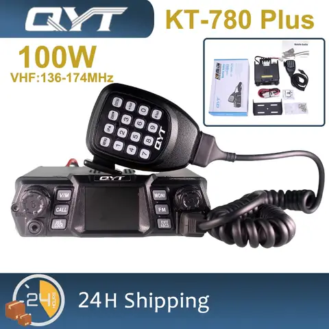 QYT KT-780 प्लस कार मोबाइल स्टेशन लंबी दूरी की वॉकी टॉकी VHF 100W 136-174MHZ उच्च शक्ति CB ट्रांसीवर शौकिया संचार 10 best sales qyt kt 780 प्लस - №4