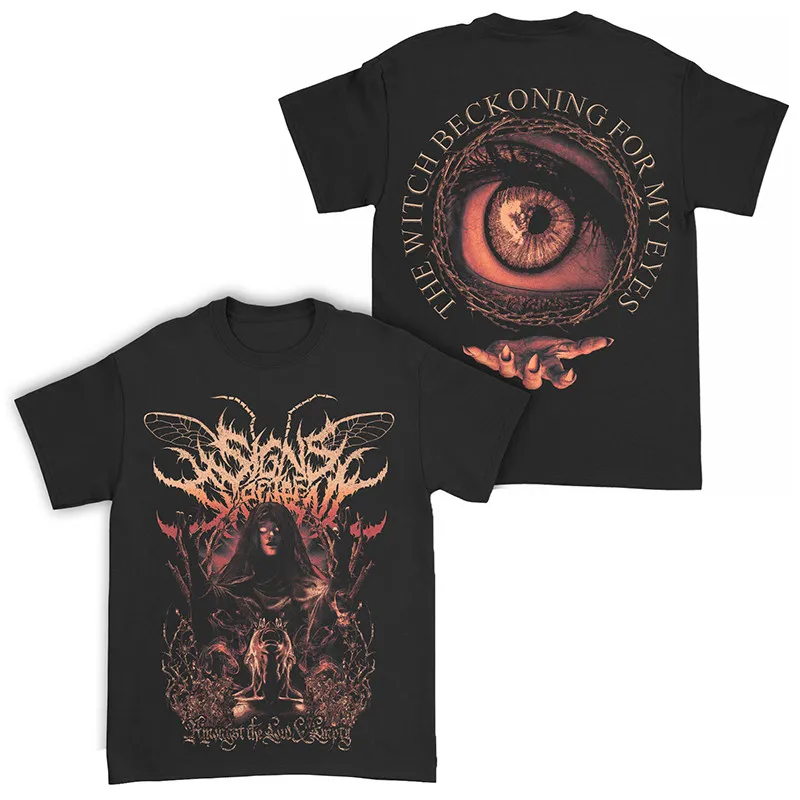 Best SIGNS OF THE SWARM Band Deathcore Dark American-style Men's Cotton T-shirt Short Sleeves
