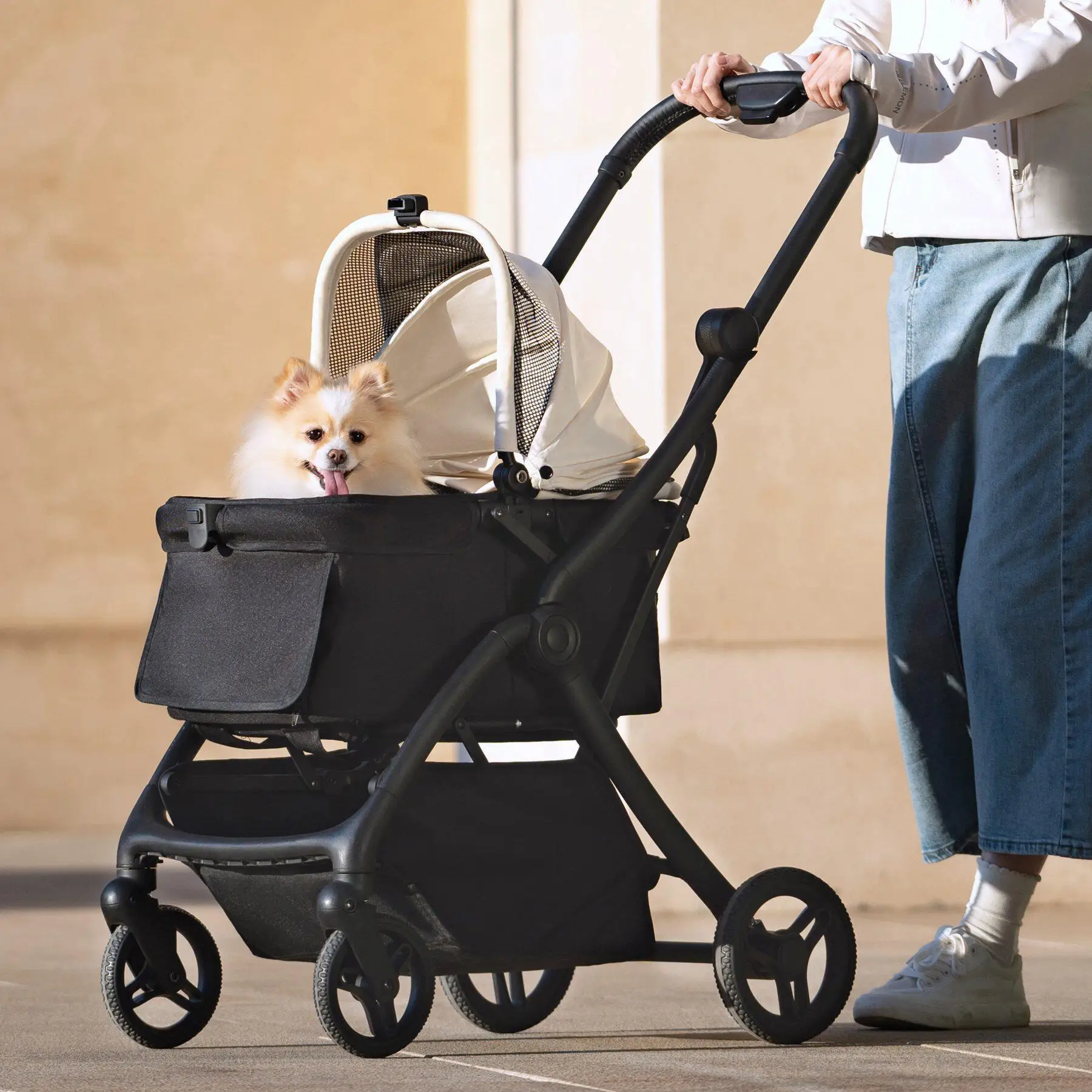 Pet cart gravity close one-click folding pet out trolley dog cart pet cart