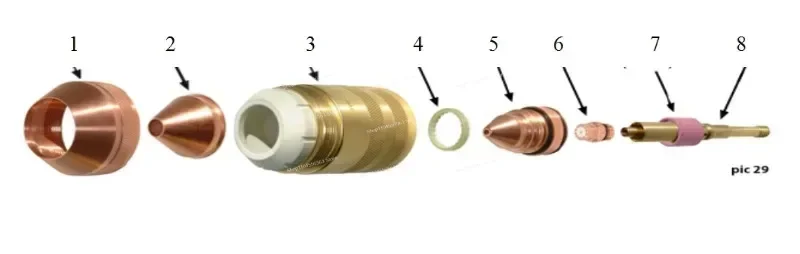 5PCS ESAB Plasm Nozzle 0558006030, Original Cutting Torch Replacement Part