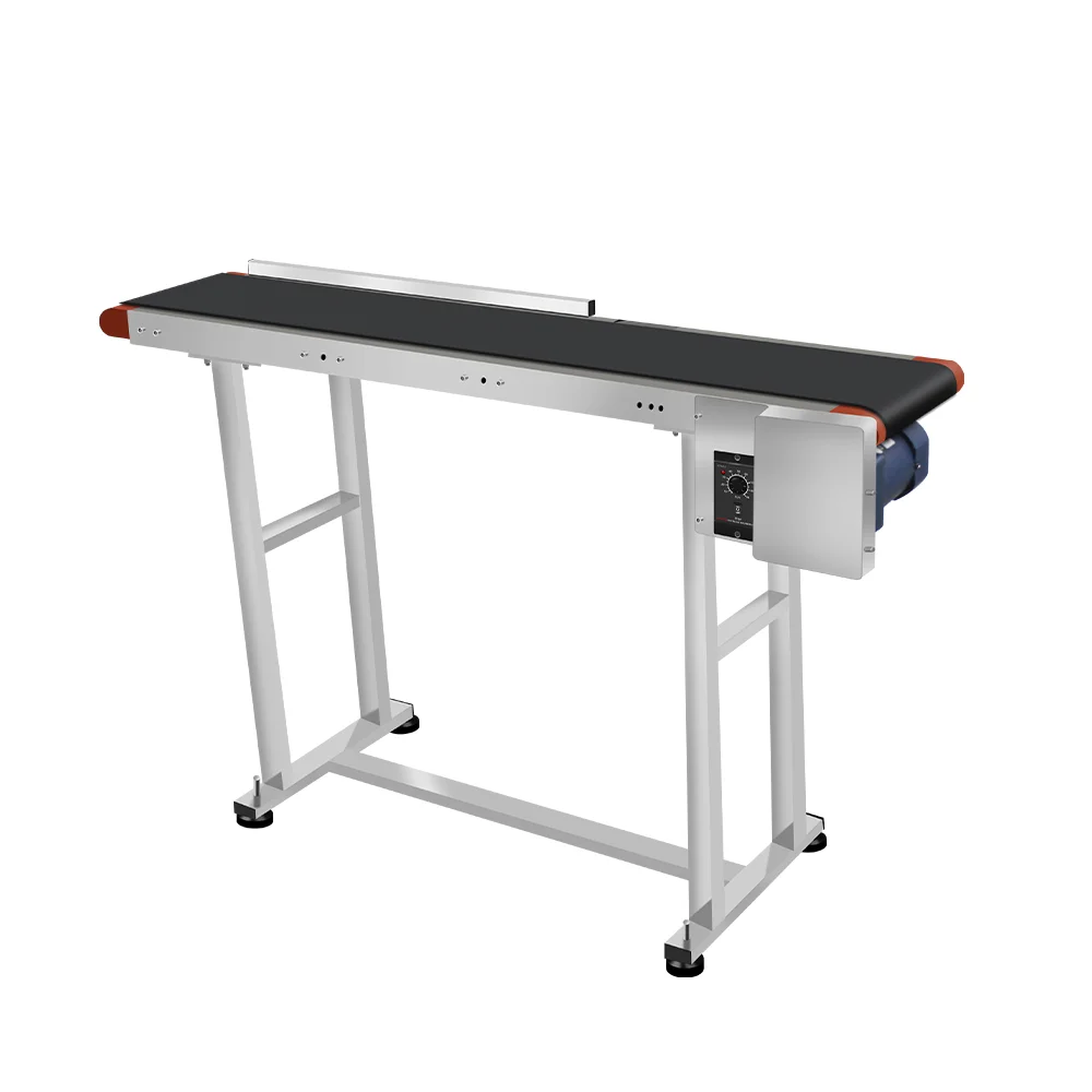 Factory supply Automatic electric drive rubber flexible conveyor belt 0-30m/MIN for chemical inkjet printer wood