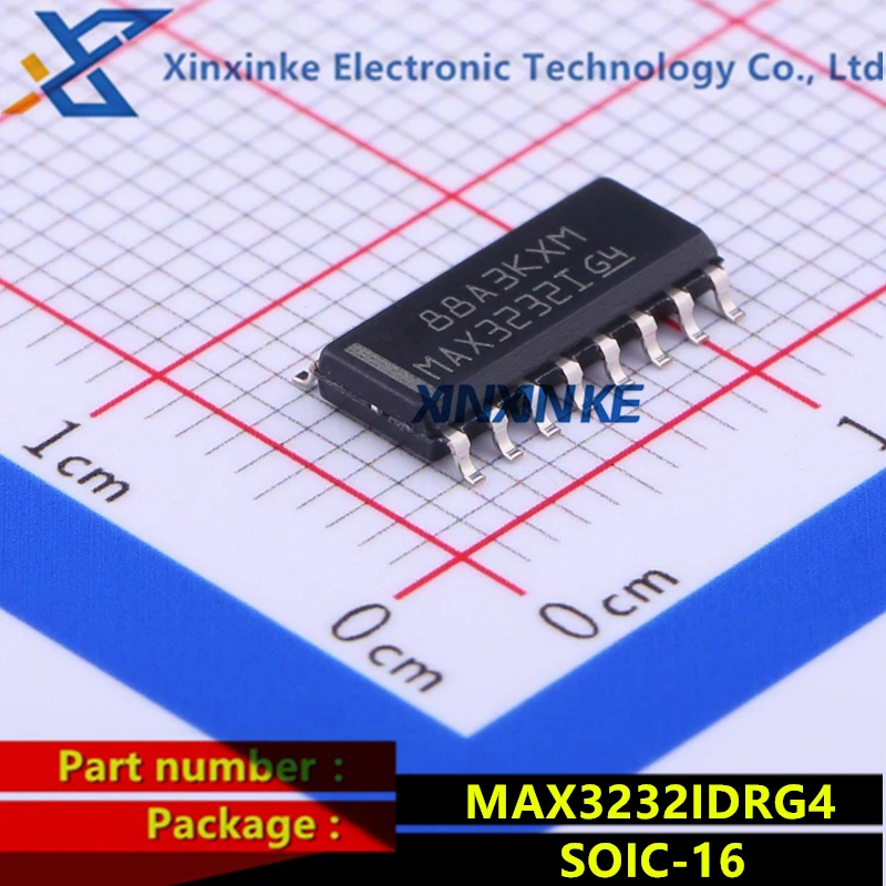 MAX3232IDRG4 MAX3232I SOIC-16 RS-232 Interface 3-5.5V Multich RS- 232 Line Drvr/Rcvr Transceive Full Duplex Brand New Original