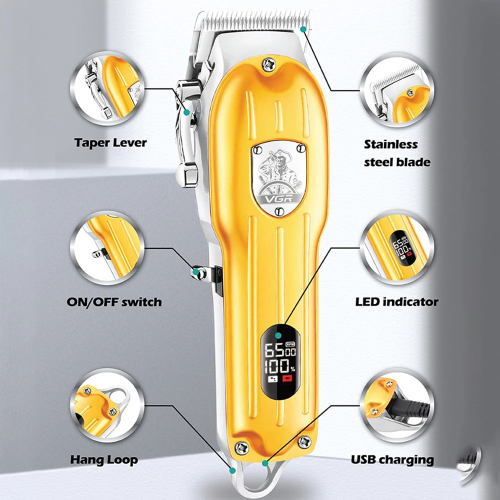 Rechargeable Hair Trimmer For Men Professional Hair Clipper Barber Accessories Cut Machin Beard Hair Cutting Machine Haircutter