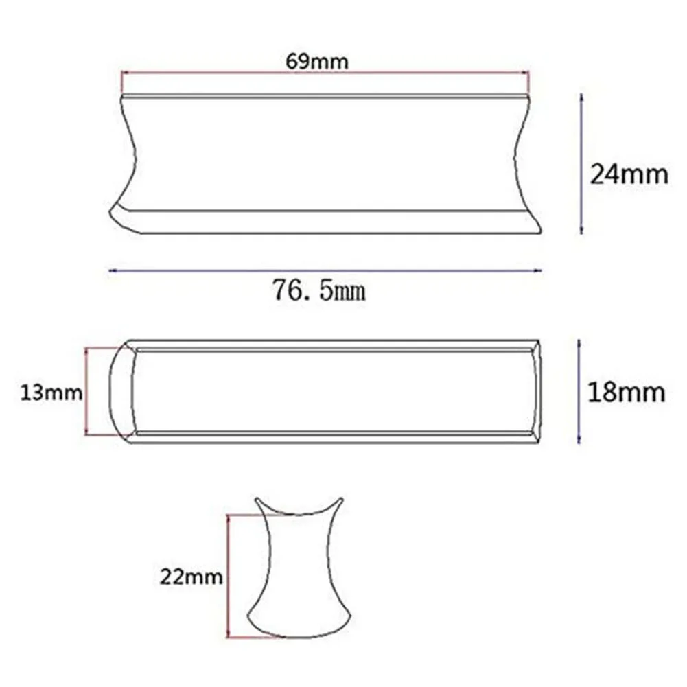 Guitar Slide Hawaiian Slider Parts Professional 1pc 76 X 18 X 24mm Hawaiian Slider Stainless Tone High Quality