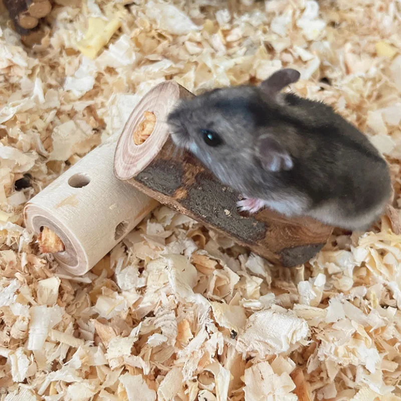 Natürliches Haustier Spielzeug Schleifen Reinigung Kauen Spielzeug kleine Haustiere Spielzeug für Hamster Kaninchen Schleifen Produkte aus Apfelbaum Holz