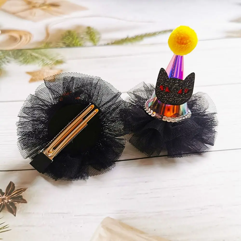 Impreza Koronka Kreskówka Halloween Prezent Duch Dzieci Spinka do włosów Akcesoria do włosów Nakrycie głowy na Halloween Kapelusz na Halloween Klips do włosów