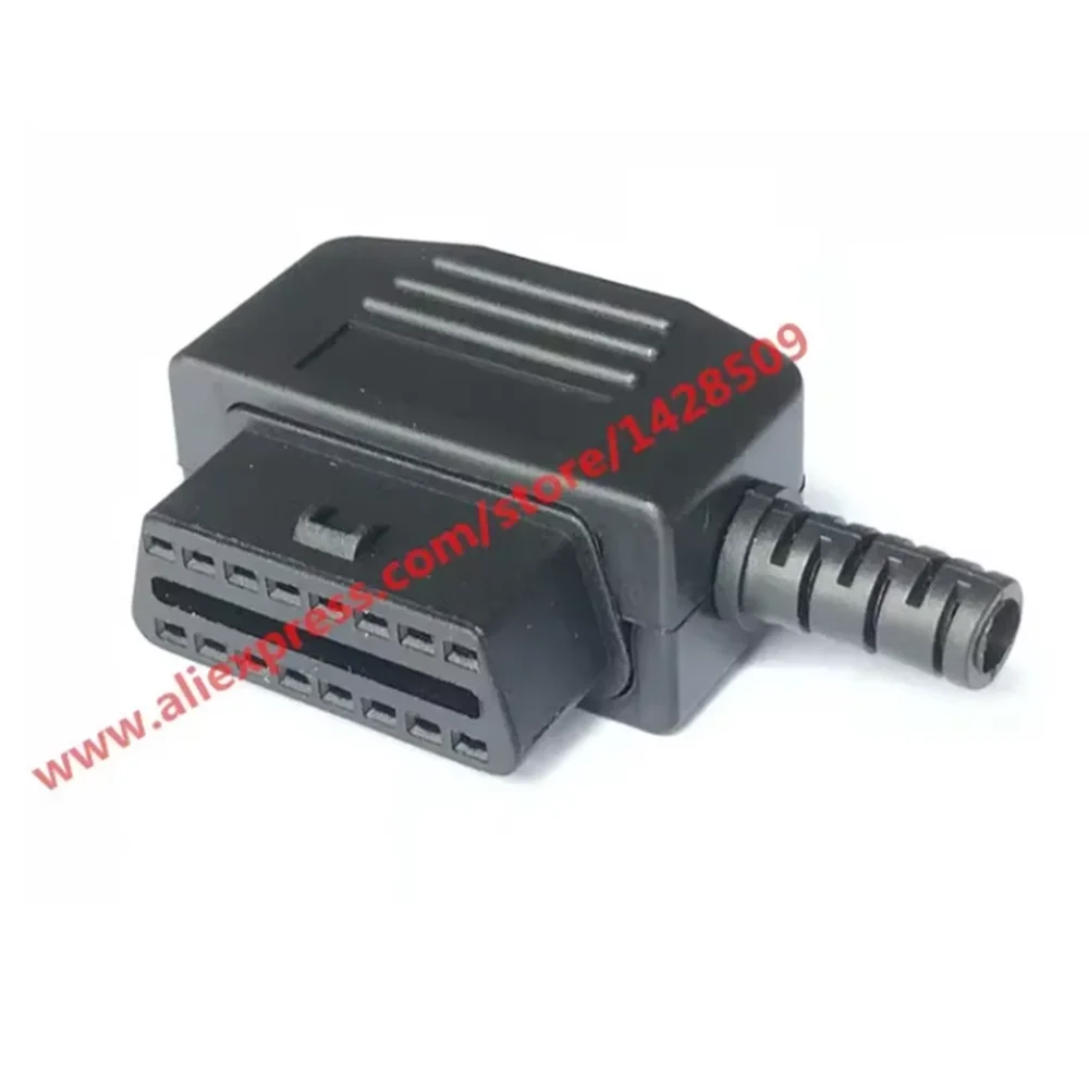 1 Pcs 16 Pin Automotive OBD2 OBDII Female Connector Auto OBD Test Diagnostic Plug
