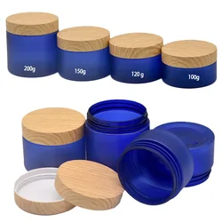 Empty Cosmetic Containers White Black Matte Frost Lid PET Plastic Jars Gold Purple Blue Cream Pots 100ml 120ml 200ml 250ml 24pcs