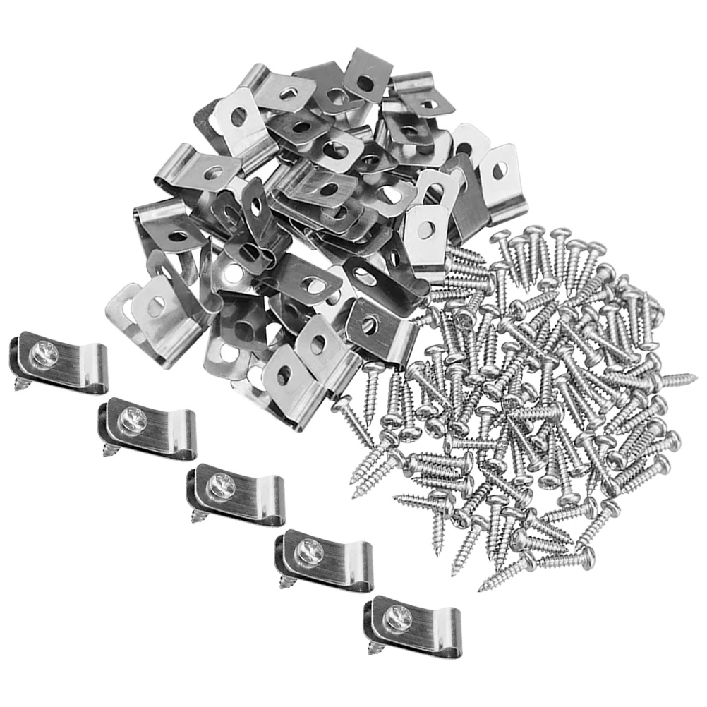 

100 Pcs Stainless Steel Metal Livestock Fence Clip Decorative Outdoor Aluminum Material Wire Clips