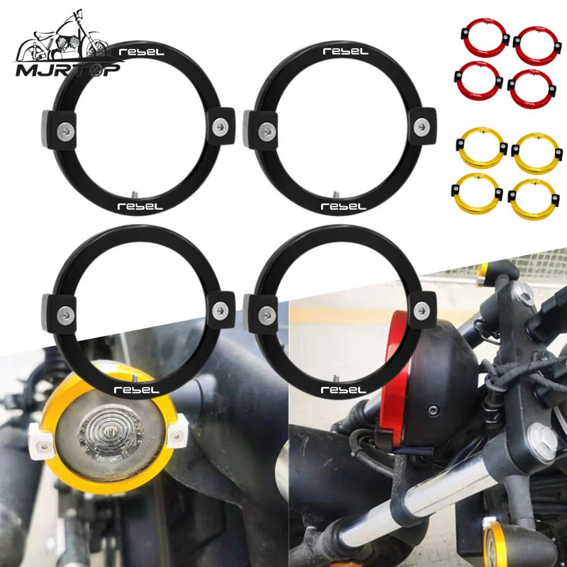 

Motorcycle Front Rear Turn Signal Protection Cover Turn Signal Cover For Honda Rebel CMX300 CMX500 2017-2021 REBEL CMX1100 20-21