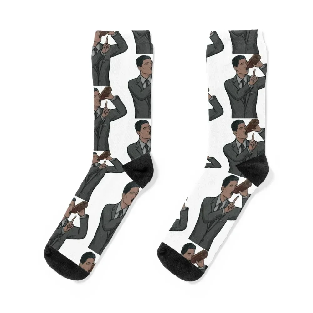 

Archer drinking Socks loose christmas gifts Socks For Men Women's