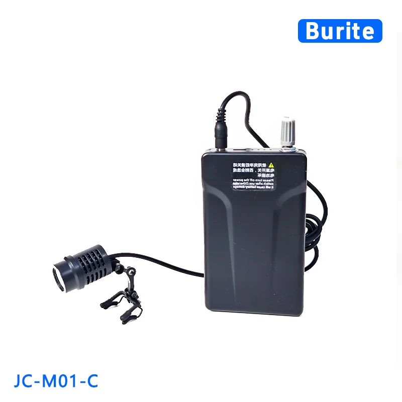 Burite 3W Lampada frontale 50000lux con filtro Dentista dentale Lenti di ingrandimento Uso da laboratorio Fari stile clip da cintura con batteria 12 ore