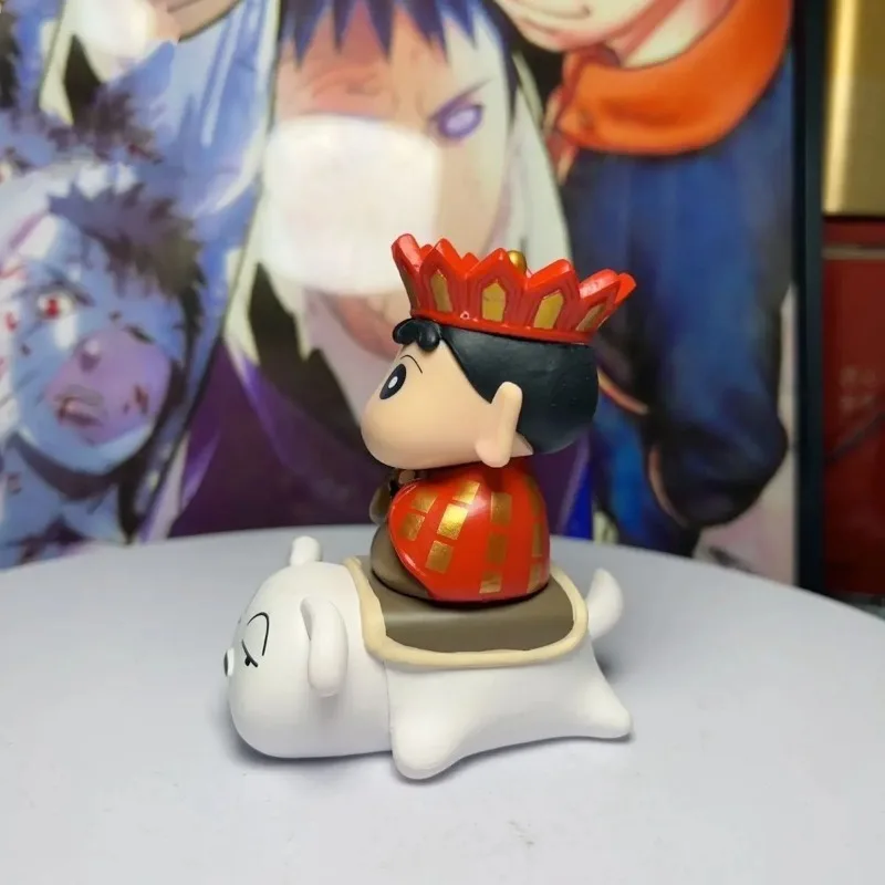 New Crayon Shin-chan Cos Tang Monk Rding a White Loong Horse Xiaobai Jigong Buddha Creative Hand Figure Car Ornament Animation