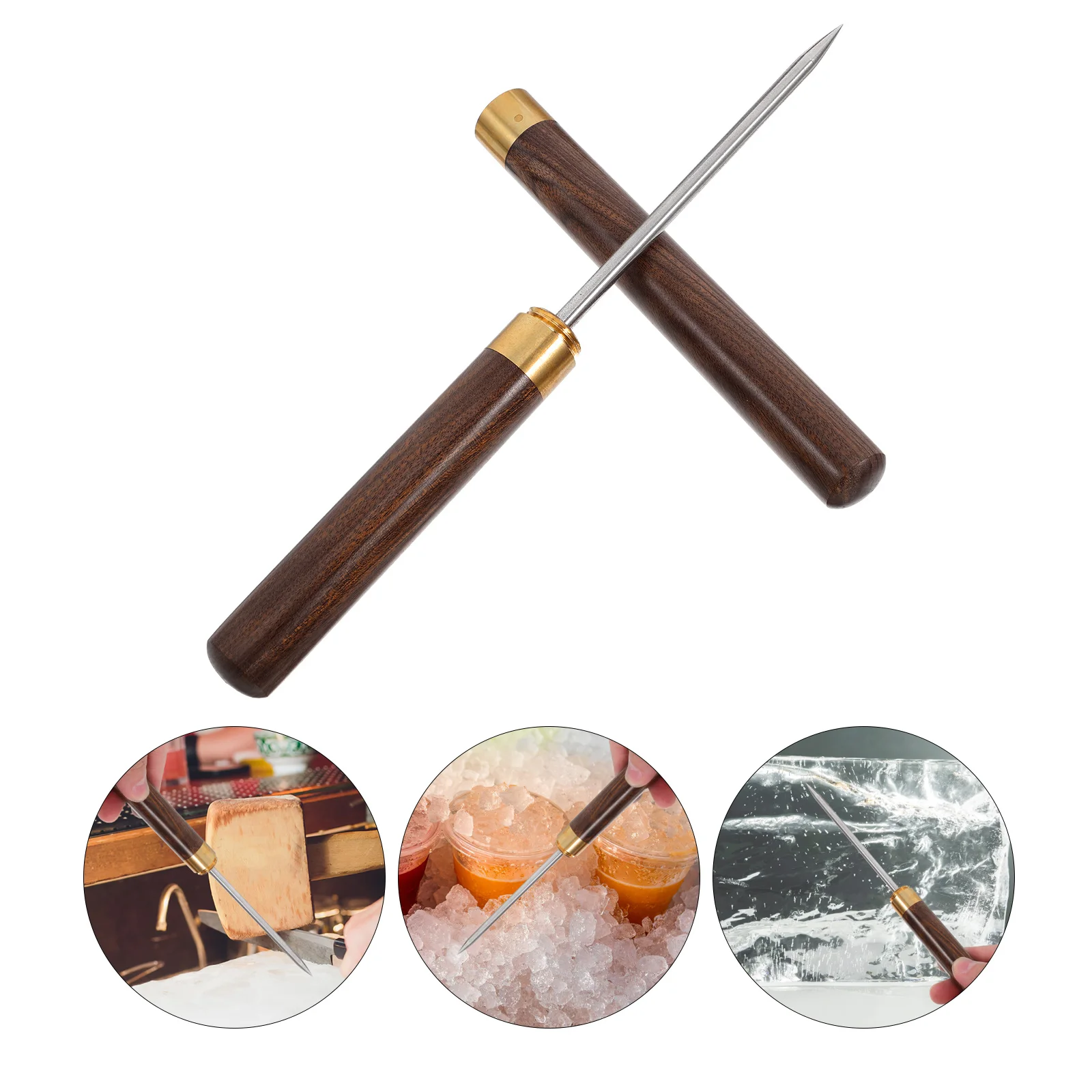 

Stainless Steel Pick Heavy Duty Chipper With Cover Bartending Tool Chisel Cube Grinder For Kitchen Bar Ice Fishing Portable Ice