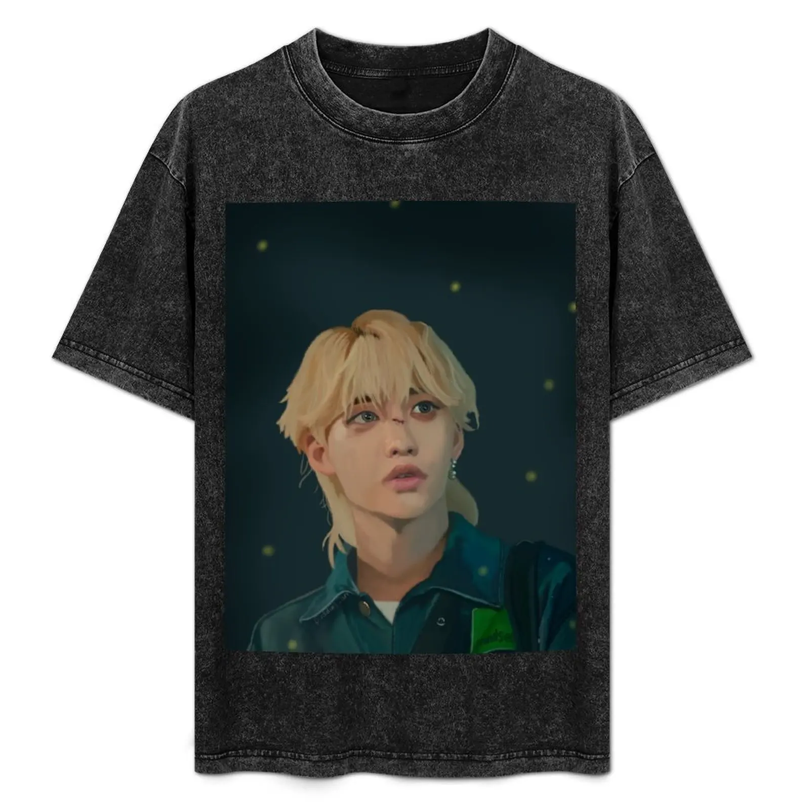 Fireflies T-Shirt Basic Breathable Solid Color T-Shirt