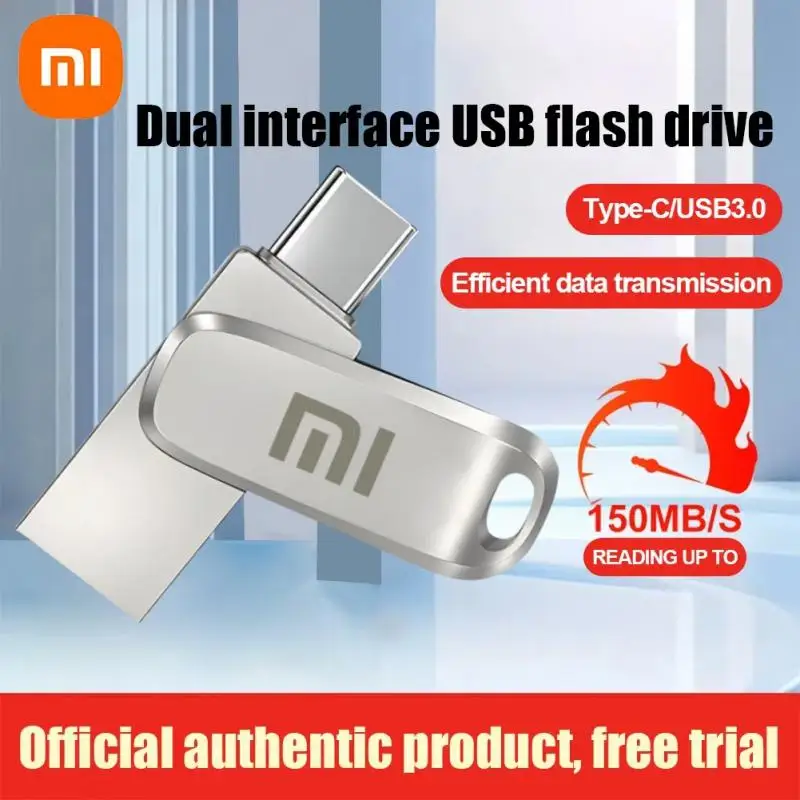 Xiaomi Original USB Flash Drive 3.0 2TB High-Speed Pen Drive 1TB Metal Waterproof Type-C USB Memory For Computer Storage Devices