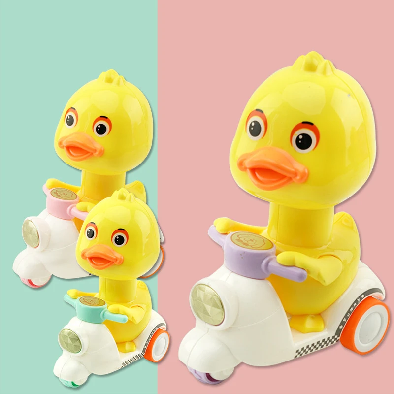 

Kids Duck Press Pull Back Car Toy Mini Car Model Funny Crashproof Friction Toy Inertia Cars For Children Baby