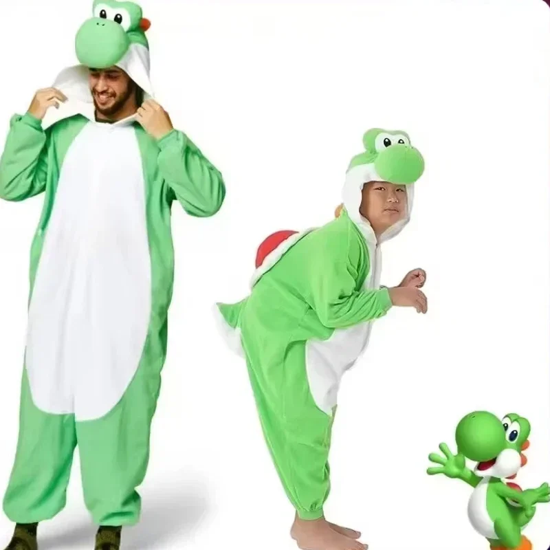 Image of Yoshi Erwachsenen-Onesie-Pyjama Kawaii Niedlicher Cartoon-Anime-Charakter Cosplay Schlafanzug Jumpsuit Anime-Zubehör Loungewear