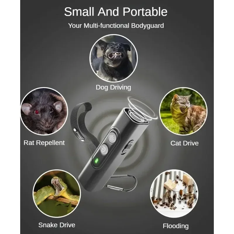 Ultrasonic Pet Bark Stopper Rechargeable Portable Dog Repeller Stop Barking Universal Training and Behavior Aid Dog Attachments