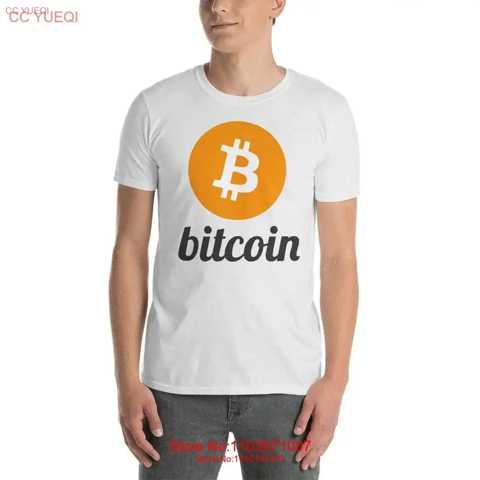 Men's Bitcoin Crypto Currency T Shirt vintage Washed designer clothes streetwear fashion Stylish Breathable Versatile Soft