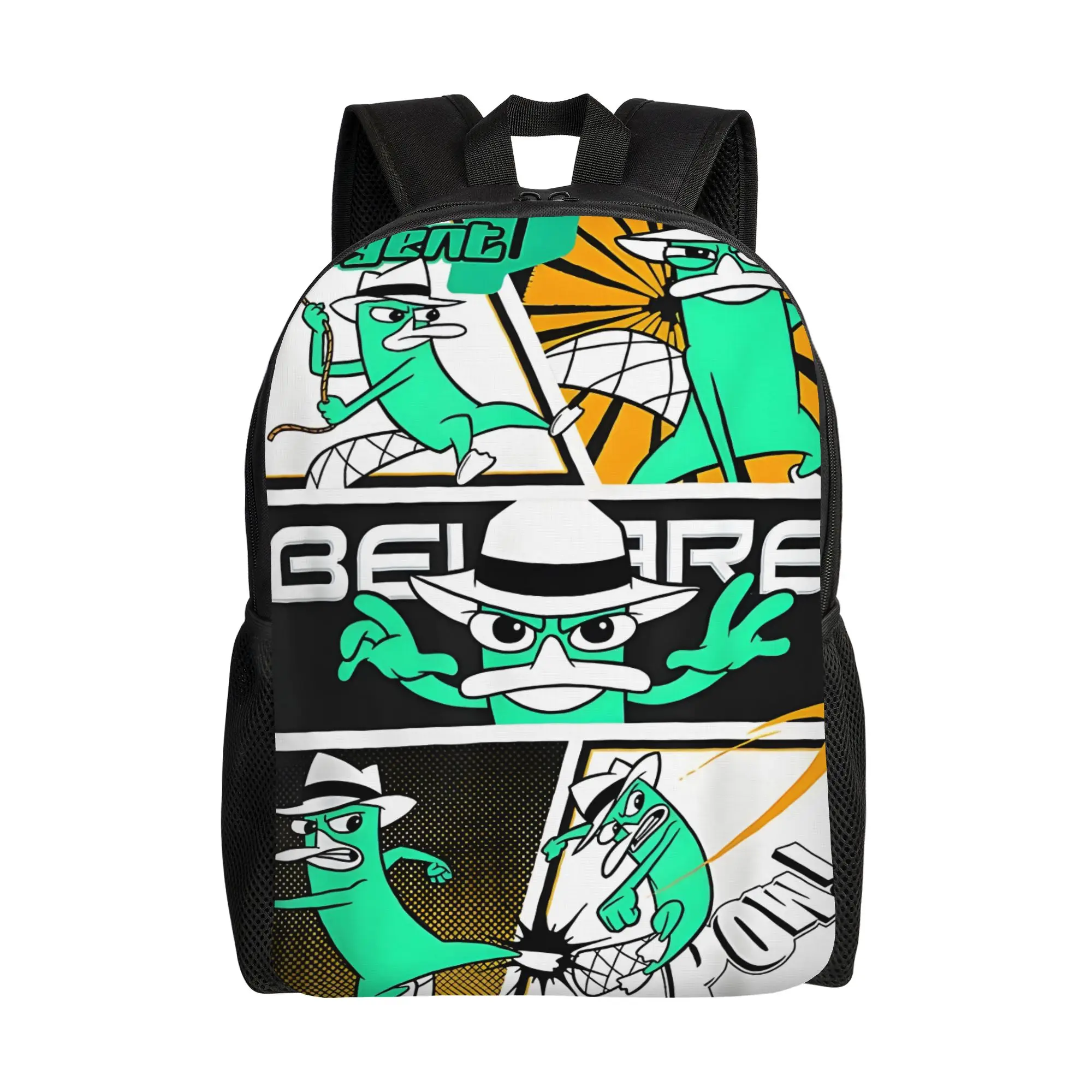 

Back to school season Personalised Agent P Box Up Storage Bag Walt Cartoon Female Daypack Backpack