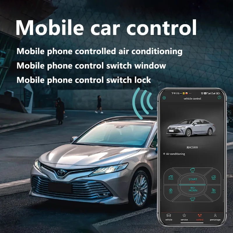 T-oyota Cars Прямая поставка Kol Cardot Nfc 12 В односторонний запуск двигателя умная система бесключевого доступа кнопка автомобильной сигнализации