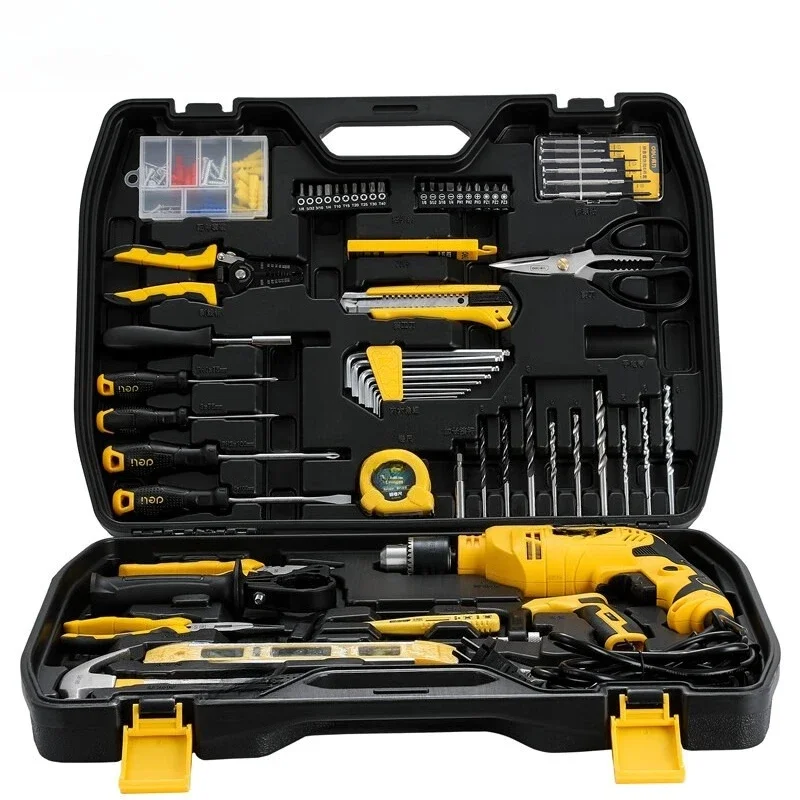 Household multi-functional hardware toolbox Electric drill set 65 pieces Electrical comprehensive maintenance