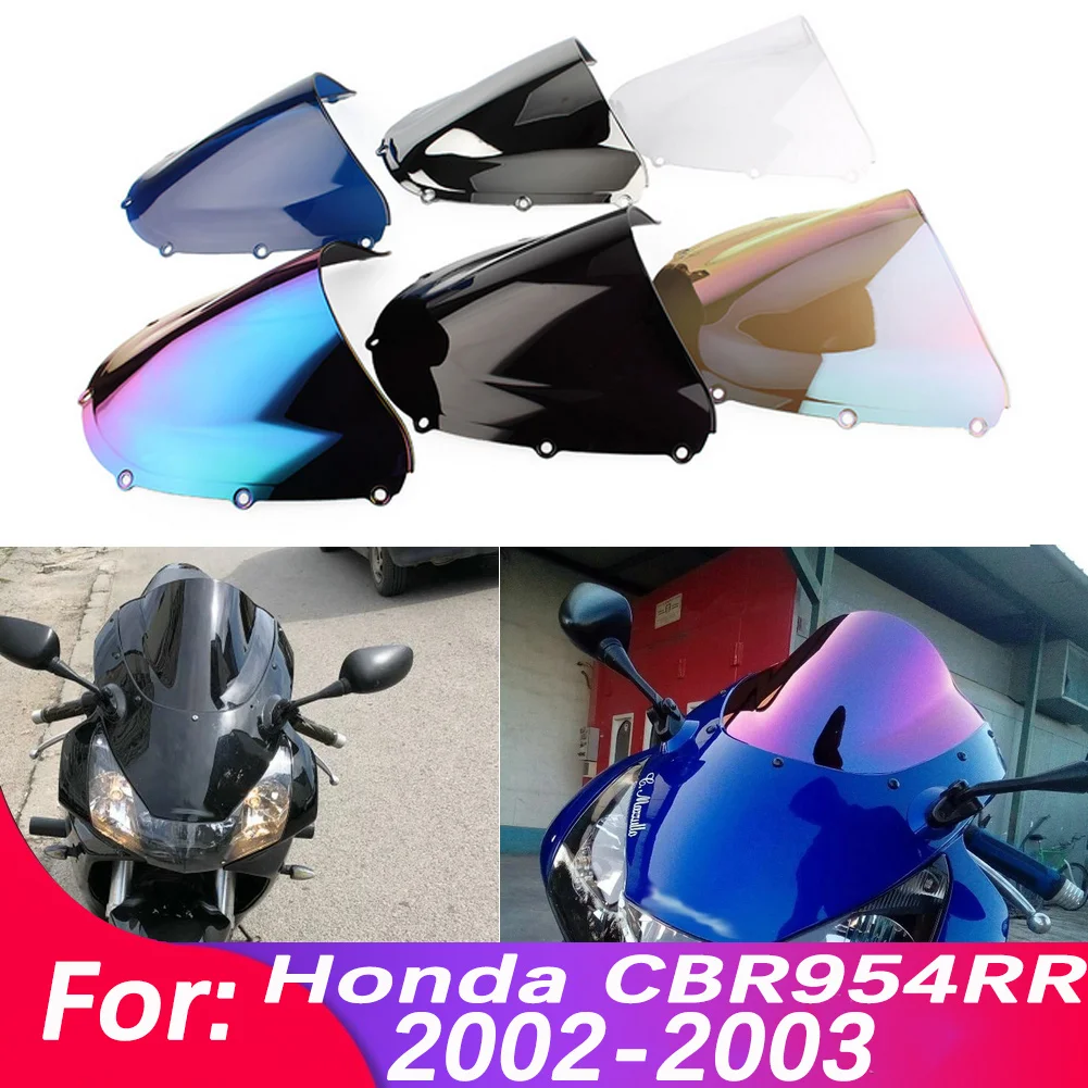 Windshield For Honda CBR954RR CBR 954 RR 954RR 2002-2003 Double Bubble WindScreen Motorcycle Accessories Fairing Deflector