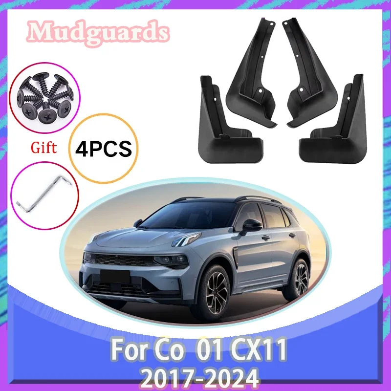 

Car Mud Flaps For Lynk Co 01 CX11 2017-2024 2018 2019 2020 Fenders Front Rear Wheel Splash Guards Anti-dirty Auto Accessories