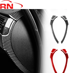 For BMW 3 Series E90 2005-2012 Refit Carbon Fiber Front Door Slots Side Trim Interior Accessories Piano Black Decorative Sticker