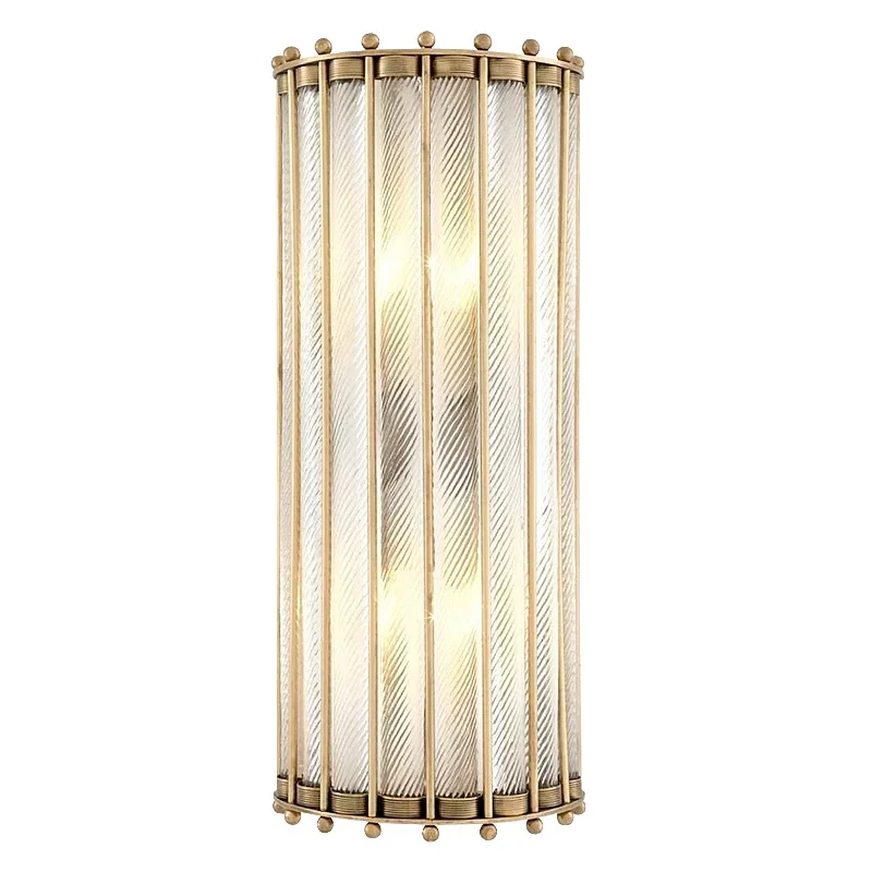 

Postmodern light luxury striped glass wall lamp simple retro living room dining room bedroom bedside aisle corridor lamps