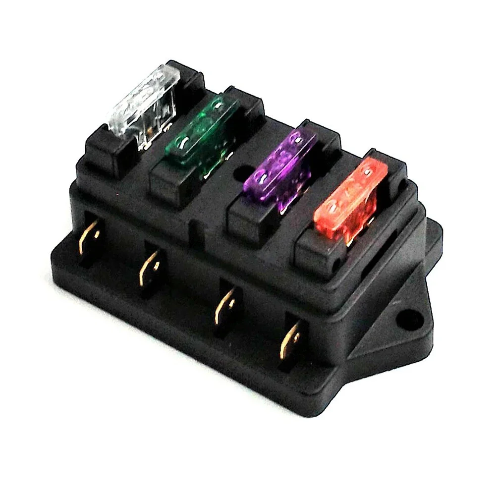 Durable and Practical  Universal Marine Kit Car Boat 12V 24V  4 Way Blade Fuse Holder Box Fusebox  Easy to Use and Install image 2
