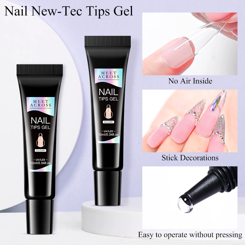 2pcs Newly Upgraded Quick Drying 10ml Nail Glue for Press On Nails Tips No Need for Lamp Long Lasting Fake Acrylic Nails Gel