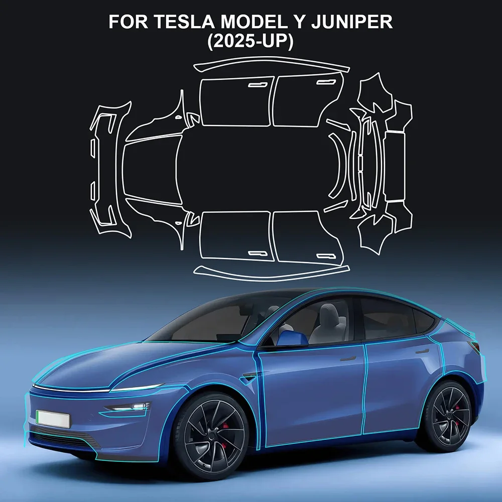 

For Tesla Model Y Juniper 2025 2026-up TPU Scratch Resistant Paint Protection Film Clear Bra PPF Decal Accessories