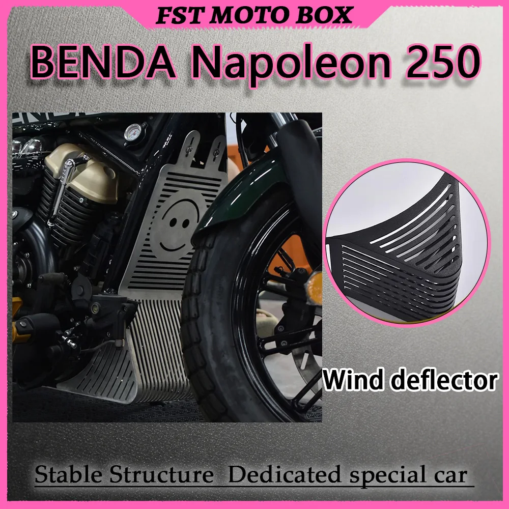 FOR Motorcycle Radiator Shield Metal Hollow Benda Napoleon 250 Lower Cowl Chassis Guard Anti-Scratch Skid Plate Enhanced Protect