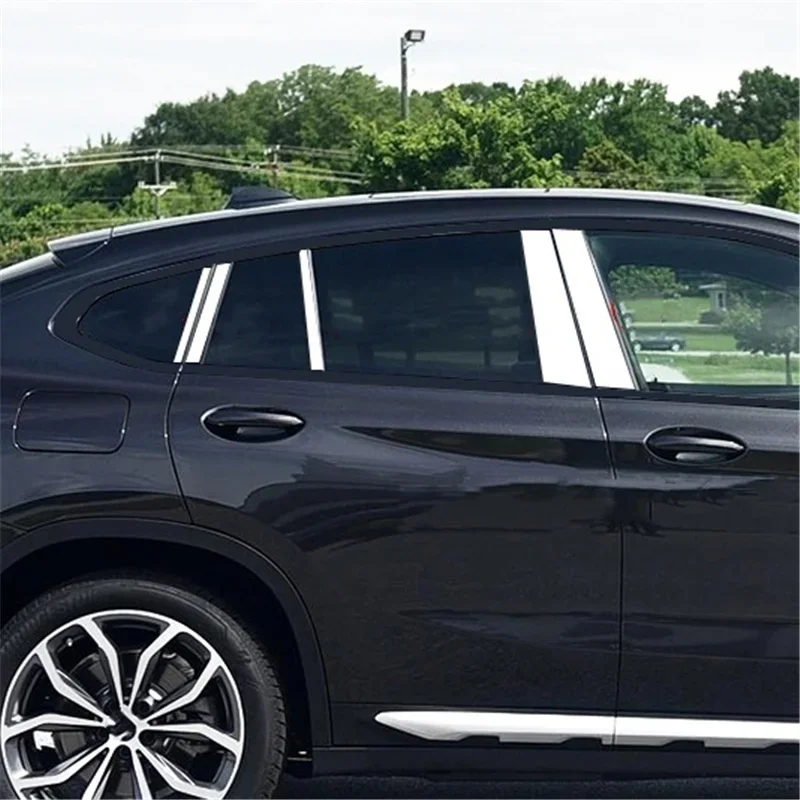 

WELKINRY For BMW X4 G02 2nd Generation 2018-2025 Stainless Steel Car Body Door Window Central Middle B C Column Pillar Post Trim