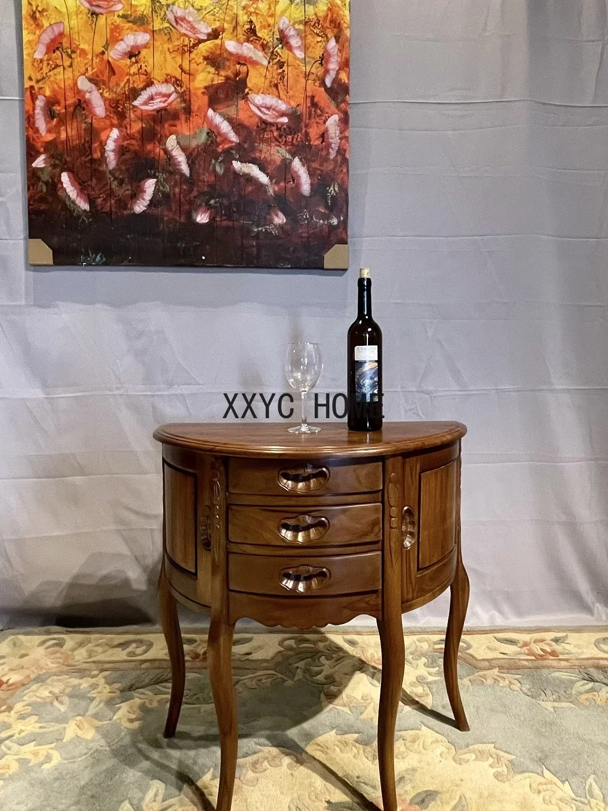 وحدة تحكم Tafel Massief Houten Tafels Halve Tafel B & B Entree Kast Lange Zijtafel Halve Cirkel Console