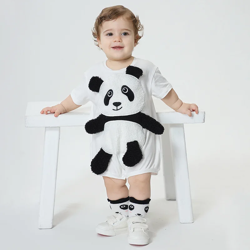 Newborn Baby Clothes Girls Boys Bodysuit Kawaii Summer Romper Baby Cartoon Panda Outfits Toddler Infant Onesie Playsuits