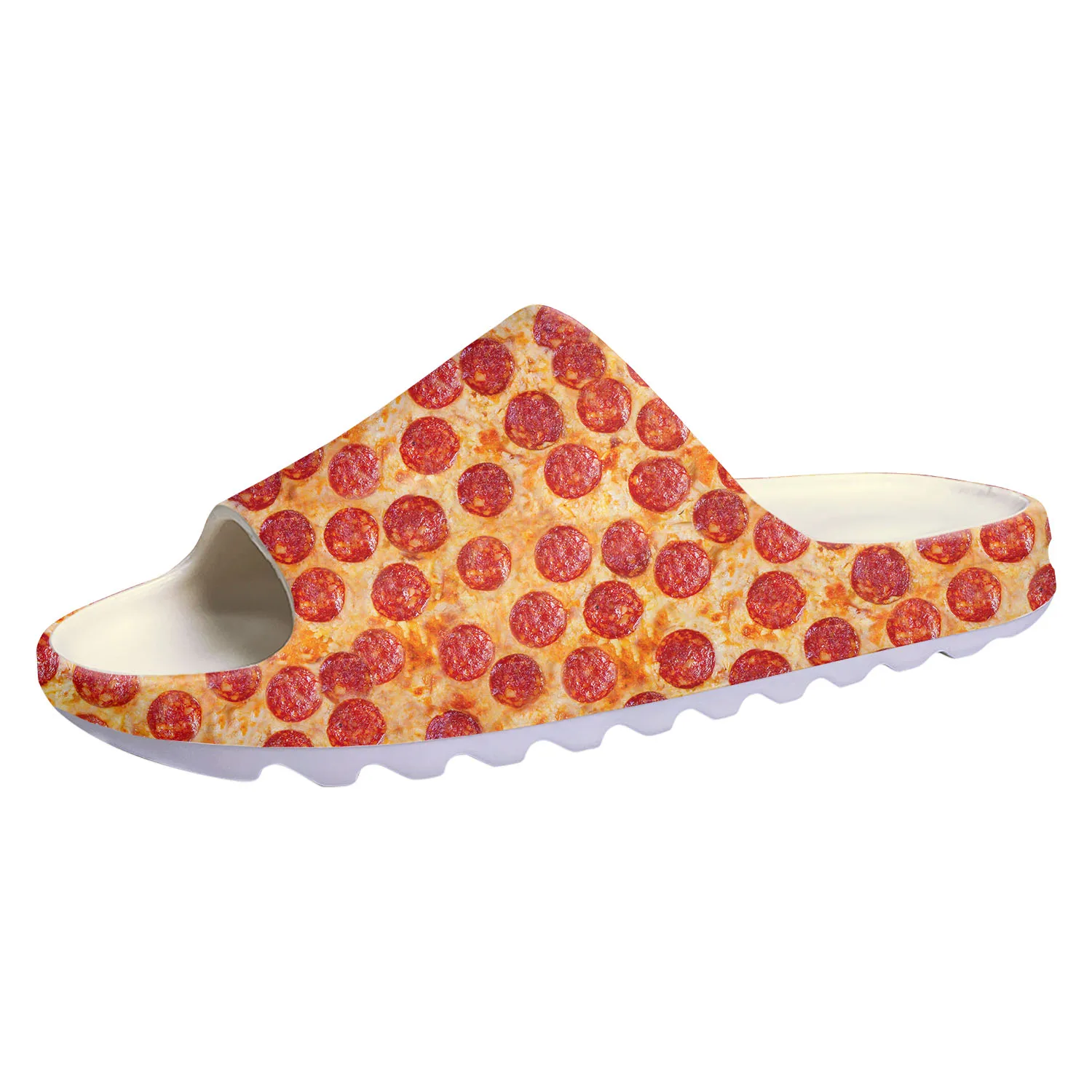 

Patrón de comida deliciosa pizza 3D Soft Sole Sllipers Home Clogs Step on Shoes Mens Womens Teenager Custom on Shit Sandals