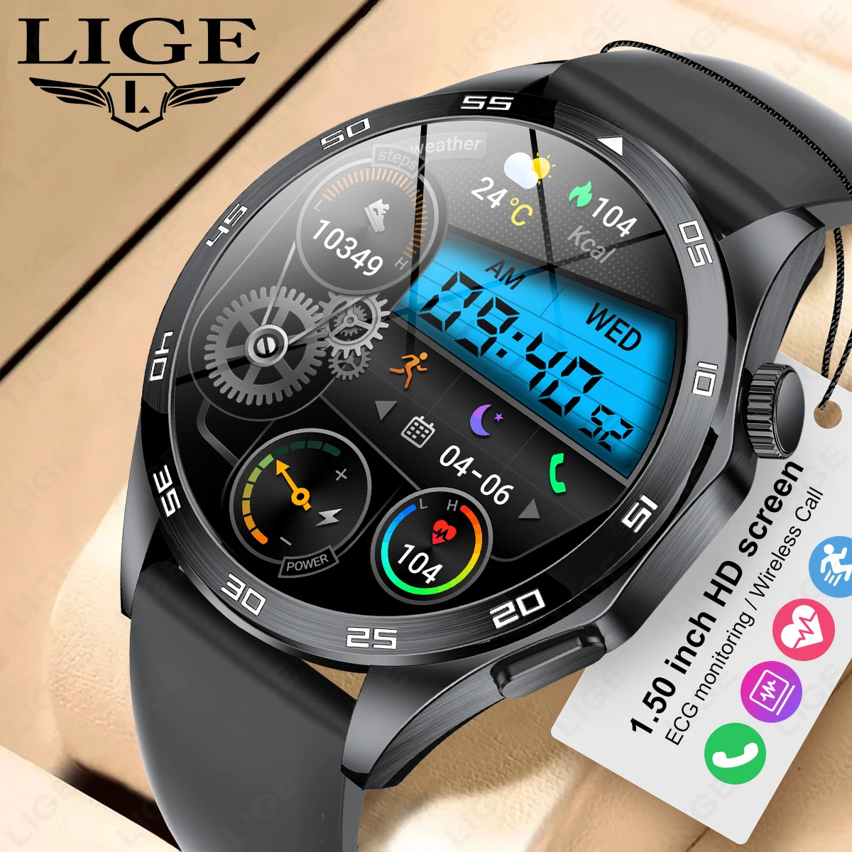

2026 New ECG Heart Rate Smartwatch Bluetooth Call Waterproof Sports Fitness Smart Watches Health Monitoring Smart Bracelets Men