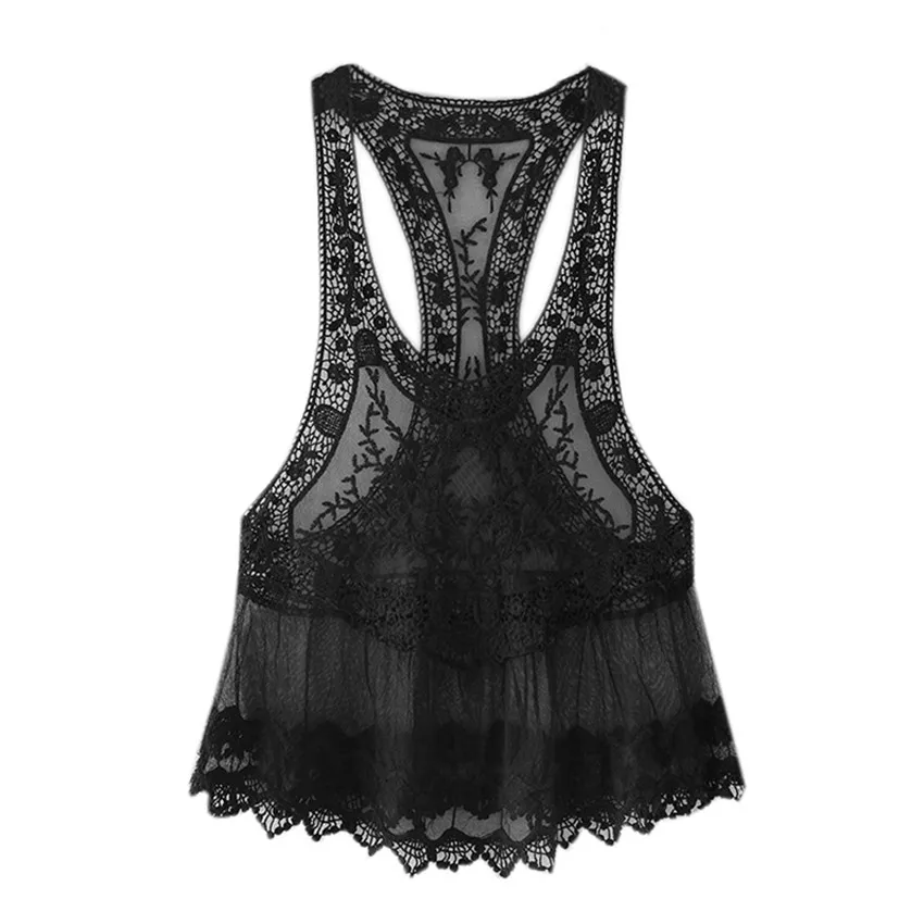 2022 Fashion Sexy Women Bohemian Blouse Solid Lace Tank Summer Outfits Lady Suspender Tanks Mesh Tops Waistcoat Bottomings 1830