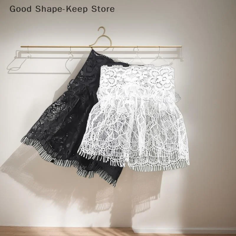 1 قطعة المرأة الأبيض والأسود مطوي الكفة الدانتيل أكمام أذرع تبريد وهمية مع شرابات قصيرة الزينة في الهواء الطلق الإكسسوارات