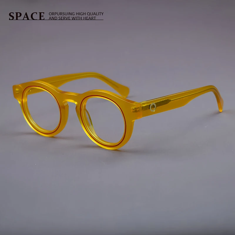 

SYK retro acetate designer handmade men eyeglass frames of top quality featuring unique style design custom prescription lenses