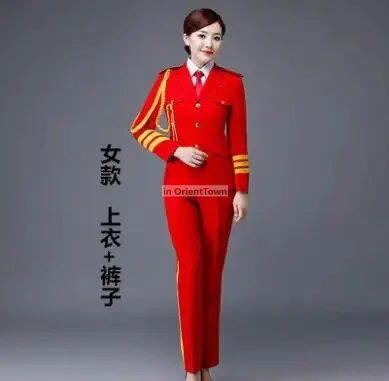 University honour guard Student Chorus Performance Military Clothing Flag Raisers\' Clothes National Flag Class Female Uniform