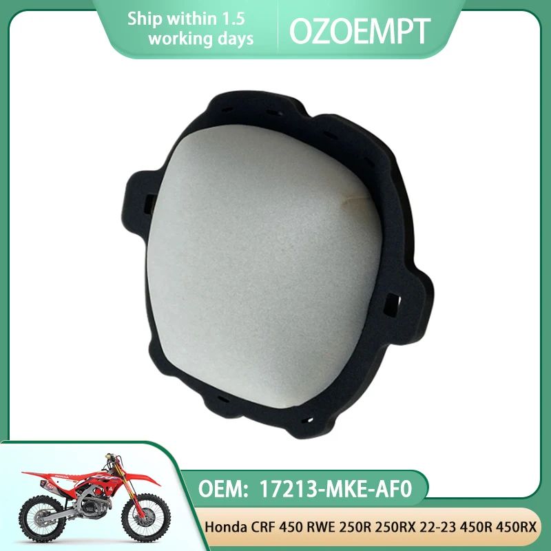 

OZOEMPT DUAL-LAYER FOAM Motorcycle Air Filter Apply to Honda CRF 450 RWE 250R 250RX 22-23 450R 450RX 21-23 OEM: 17213-MKE-AF0